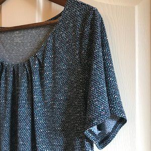 Multi-colored Scoop Neck Top